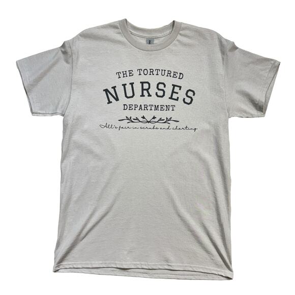 Tortured Nurses Department Scrubs and Charting Womens Medium T-Shirt - Picture 3 of 7